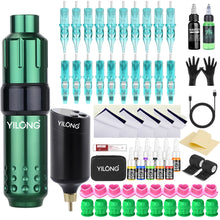 Load image into Gallery viewer, New Complete Tattoo Machine Kit Rotary Tattoo Pen Set with Power Supply Cartridge Needles Ink Makeup Tools for Tattoo Beginners