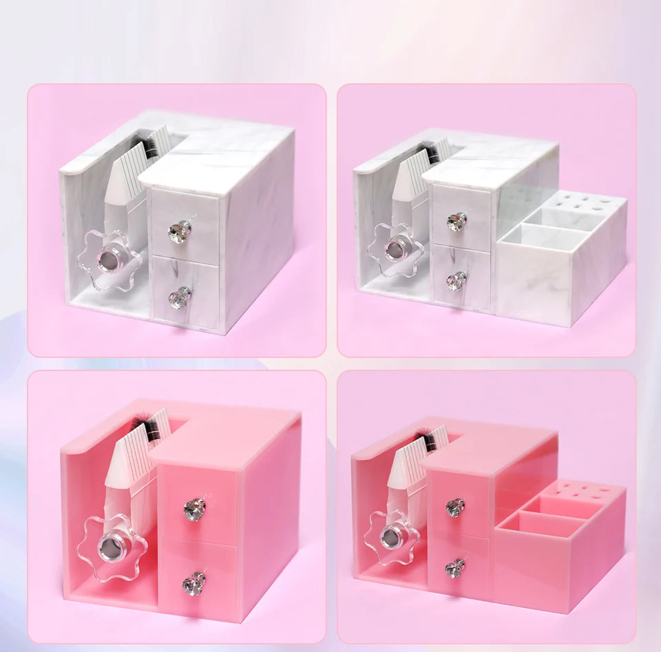 Self Fanning Lash Extension Making Machine Easy Volum Fan False Eyelash Separator Root Splitter Machine with Drawer Makeup Tools