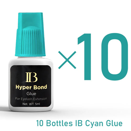 10 Bottles IBeauty Hyper Bond Cyan Cap 5ml 0.5Sec for Eyelash Extensions Glue Makeup Tools Korea Beauty Health Shop Quick Drying