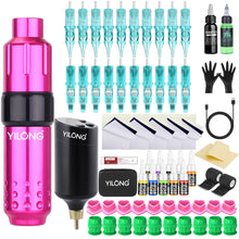 Load image into Gallery viewer, New Complete Tattoo Machine Kit Rotary Tattoo Pen Set with Power Supply Cartridge Needles Ink Makeup Tools for Tattoo Beginners
