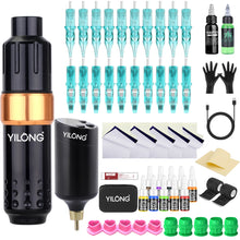 Load image into Gallery viewer, New Complete Tattoo Machine Kit Rotary Tattoo Pen Set with Power Supply Cartridge Needles Ink Makeup Tools for Tattoo Beginners