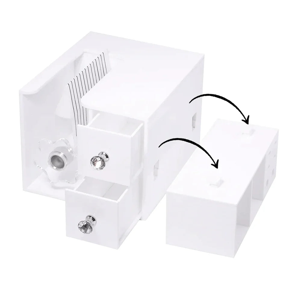 Self Fanning Lash Extension Making Machine Easy Volum Fan False Eyelash Separator Root Splitter Machine with Drawer Makeup Tools