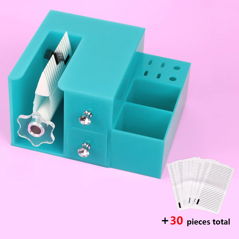 Self Fanning Lash Extension Making Machine Easy Volum Fan False Eyelash Separator Root Splitter Machine with Drawer Makeup Tools
