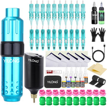 Load image into Gallery viewer, New Complete Tattoo Machine Kit Rotary Tattoo Pen Set with Power Supply Cartridge Needles Ink Makeup Tools for Tattoo Beginners