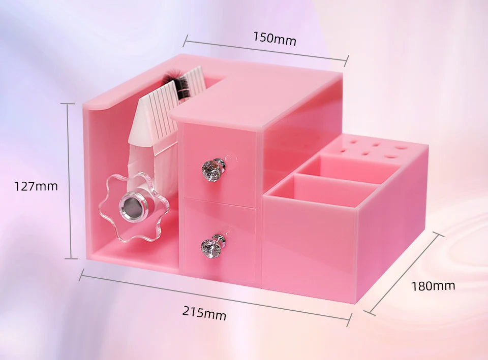 Self Fanning Lash Extension Making Machine Easy Volum Fan False Eyelash Separator Root Splitter Machine with Drawer Makeup Tools
