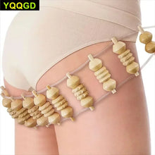 Load image into Gallery viewer, Wood Back Massage Roller Rope, Wood Therapy Cellulite Massage Tools, Self Massage Tools for Neck Leg Back Pain Relief Body Care