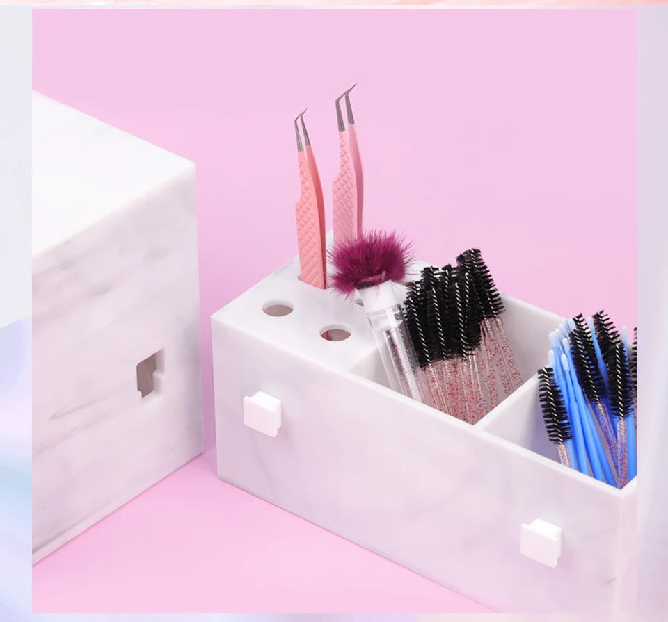 Self Fanning Lash Extension Making Machine Easy Volum Fan False Eyelash Separator Root Splitter Machine with Drawer Makeup Tools