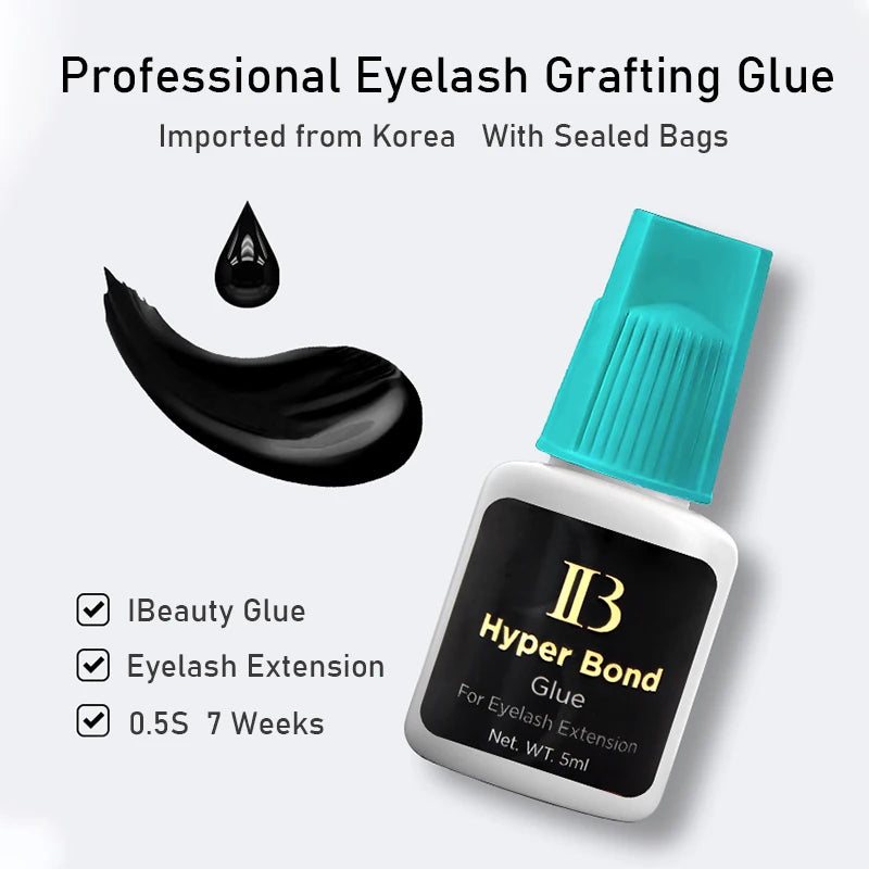 10 Bottles IBeauty Hyper Bond Cyan Cap 5ml 0.5Sec for Eyelash Extensions Glue Makeup Tools Korea Beauty Health Shop Quick Drying
