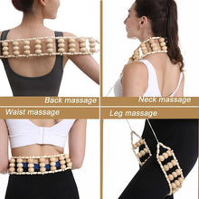 Load image into Gallery viewer, Wood Back Massage Roller Rope, Wood Therapy Cellulite Massage Tools, Self Massage Tools for Neck Leg Back Pain Relief Body Care