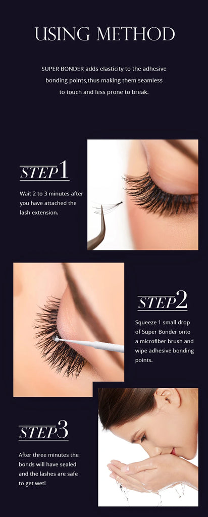 Gollee Glue for Eyelash Extensions 5PCS 5ML Ethanol Primer Cleaning Lash Extension Supplies Lash Glue Super Bonder Makeup Tools