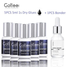 Load image into Gallery viewer, Gollee Glue for Eyelash Extensions 5PCS 5ML Ethanol Primer Cleaning Lash Extension Supplies Lash Glue Super Bonder Makeup Tools