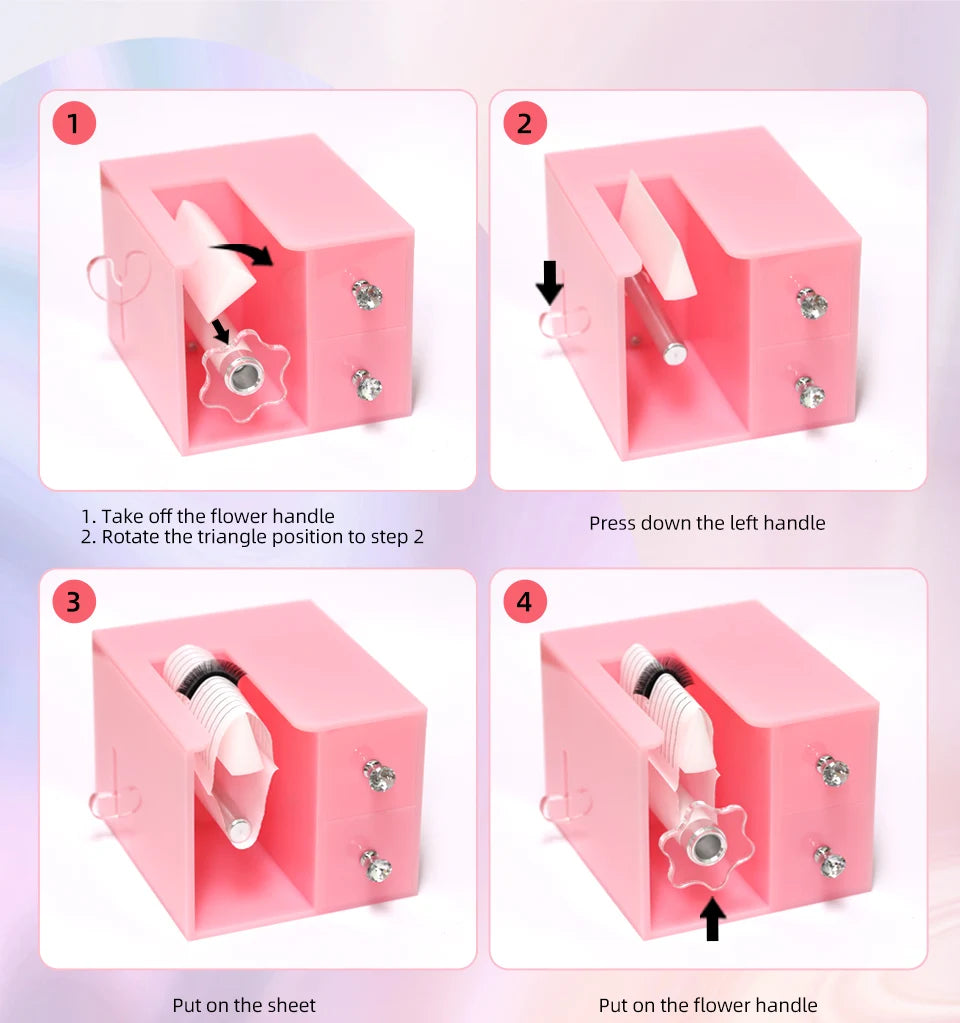 Self Fanning Lash Extension Making Machine Easy Volum Fan False Eyelash Separator Root Splitter Machine with Drawer Makeup Tools
